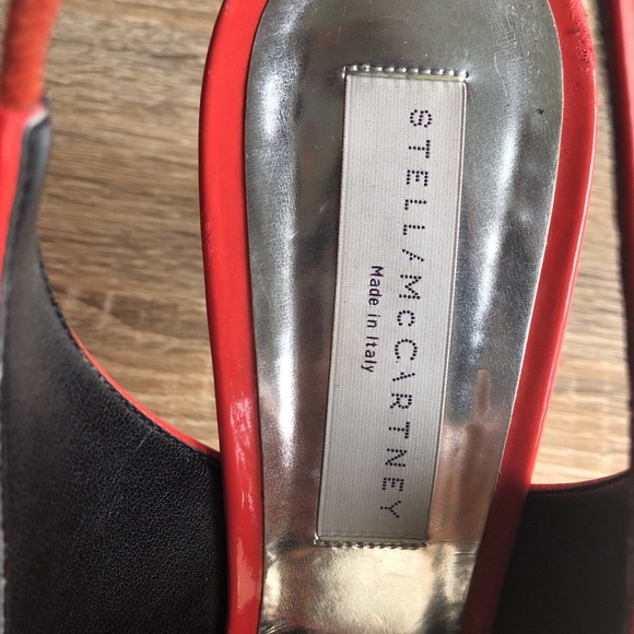 SOLD Stella McCartney red patent pointed slingback pump - Picture 4 of 4